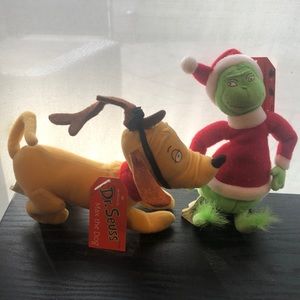 Hallmark Dr. Seuss The Grinch and Max The Dog Stuffed/Plush Animal Decorations